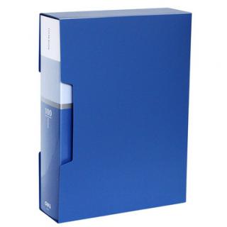 得力（deli）5007 资料册 A4 蓝色 100页 单个装